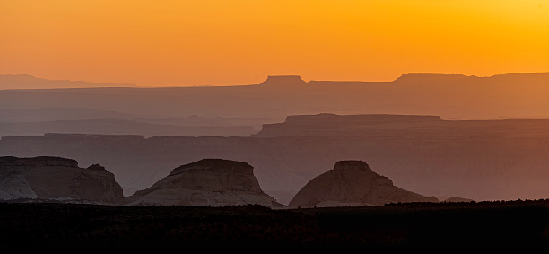 Sunrise over the Waterpocket Fold of Capitol Reef National Park, Utah;