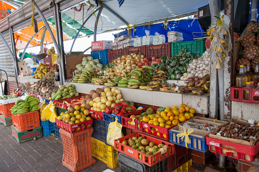 Buying fruits and vegetables