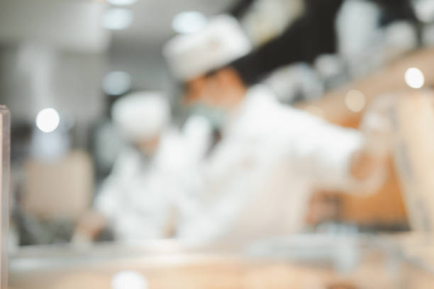istock Image of Japan chef making food in kitchen for background usage. 1302901390