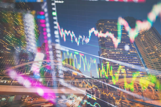 istock Economic recovery after crisis analyzing sales data and economic graph chart that is Growth to positive bull market after coronavirus crisis, Covid-19, stock market and cryptocurrency 1302903376