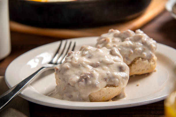 istock Homemade Biscuits and Gravy 1302907553