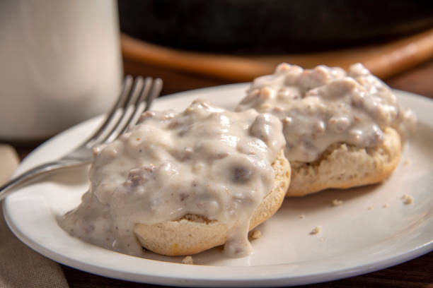 istock Homemade Biscuits and Gravy 1302907653