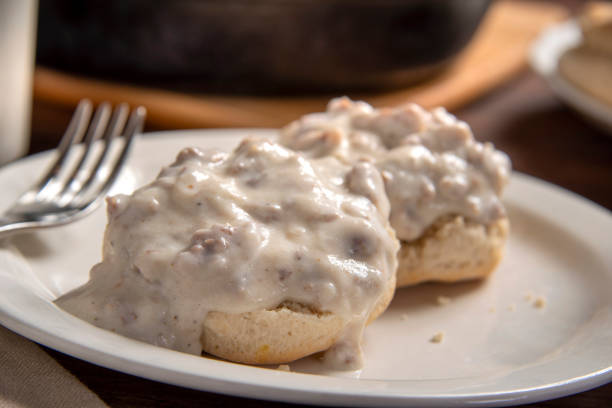 istock Homemade Biscuits and Gravy 1302907695