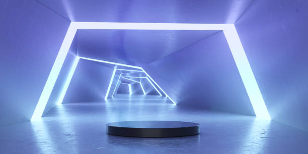 istock Futuristic Tunnel with Pedestal 1302910298