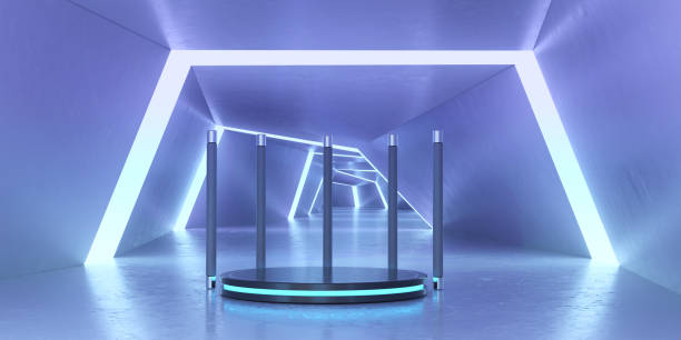 istock Futuristic Tunnel with Pedestal 1302910300