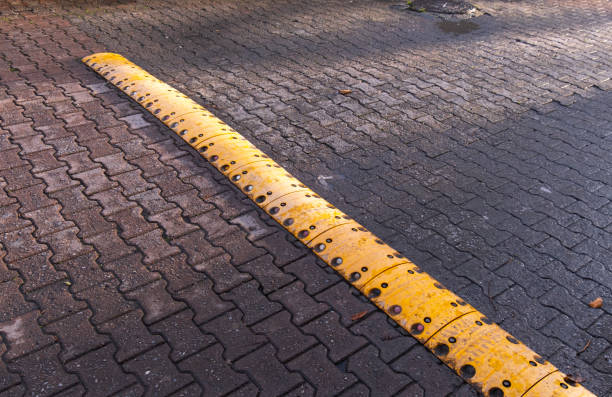 Speed bump on the street