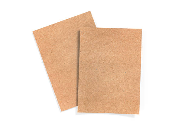 istock Rigid Cardboard Corrugated Sheets Pads Divider Art Craft Board, Single Wall Cardboard Corrugated Sheets Board Pallet Layer Pads, 3D Illustration 1302923272