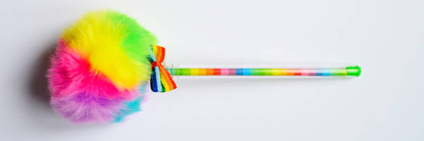 istock Colorful stationery. multicolored pen on white background. banner 1302923467