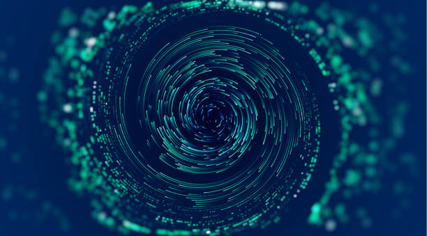stockillustraties, clipart, cartoons en iconen met de gegevens wervelen abstracte vectorachtergrond. ai spin vortex stroom. baan warpsnelheid. - vortex