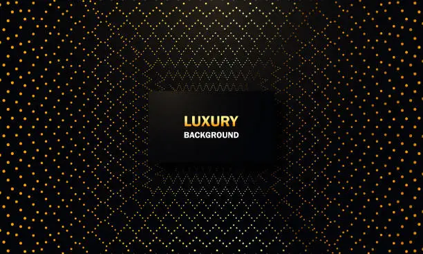 Vector illustration of luxury golden Zigzag pattern background