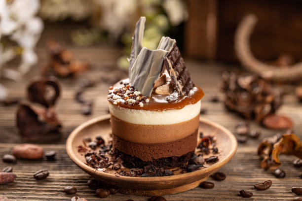 커피와 초콜릿 케이크 - 커피 케이크 뉴스 사진 이미지
