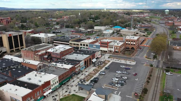 Flyover of Downtown Hickory NC