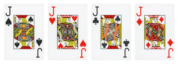 istock Four of Jacks playing cards - isolated 1302937733