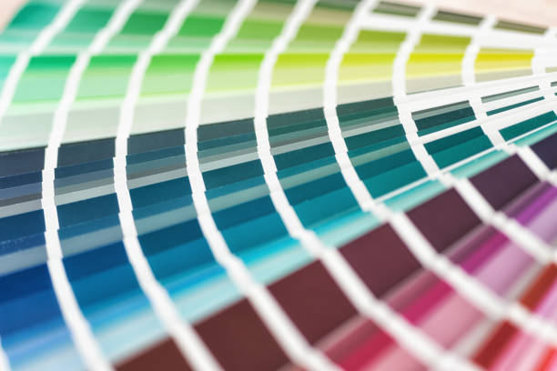 istock Rainbowcolors on a color swatch close up 1302940205