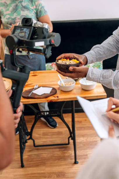 istock Recording a closeup of a healthy breakfast for a cooking video tutorial 1302944438