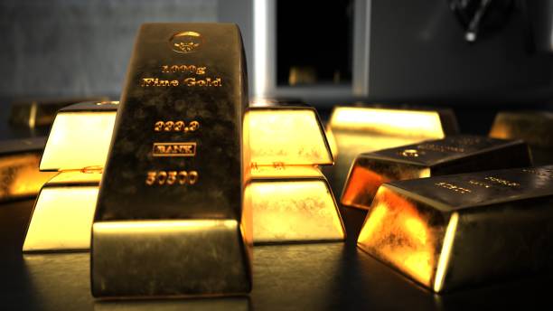 istock Fine Gold Bars 1000g Opened Safe 1302951319