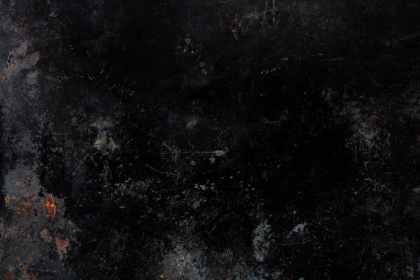 istock Black, old and corroded metal texture background with scratches 1302952408