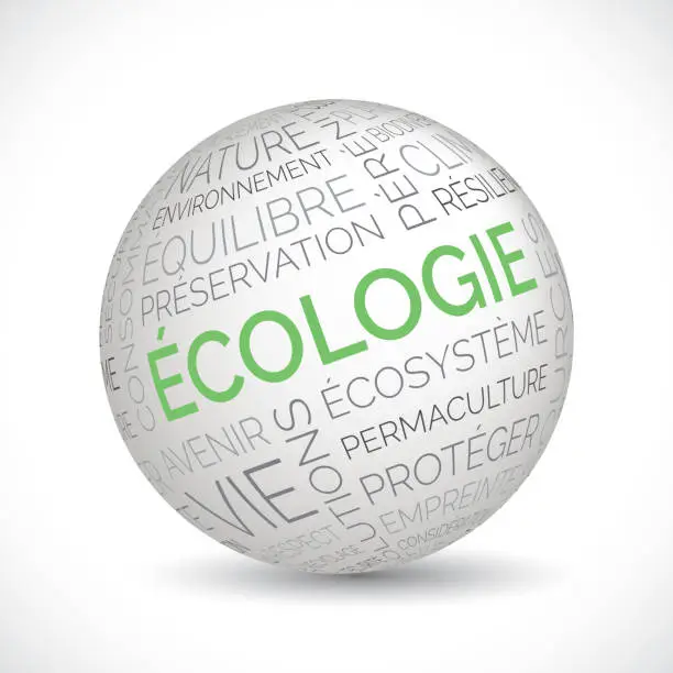Vector illustration of French ecology theme sphere