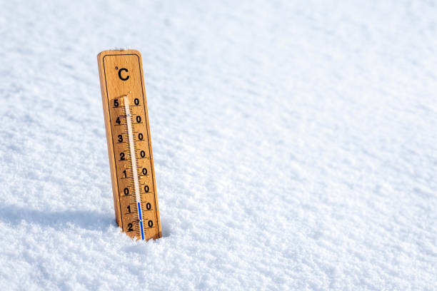 istock Thermometer in the snow background concept for winter and freezing temperature 1302953572