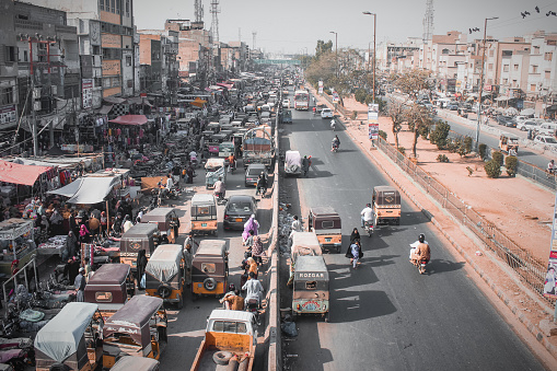 Congestión urbana - Foto de archivo photo