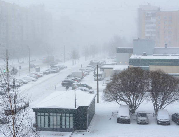 istock Snow charge in St. Petersburg. 1302957039