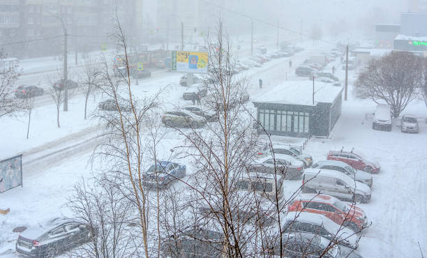 istock Snow charge in St. Petersburg. 1302957041