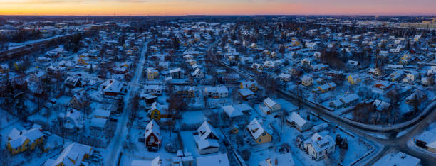 istock Villa area, winter morning 1302957191