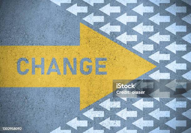Change Arrow With Smaller But Many Obstacles Stock Photo - Download Image Now - Change, Adversity, Problems