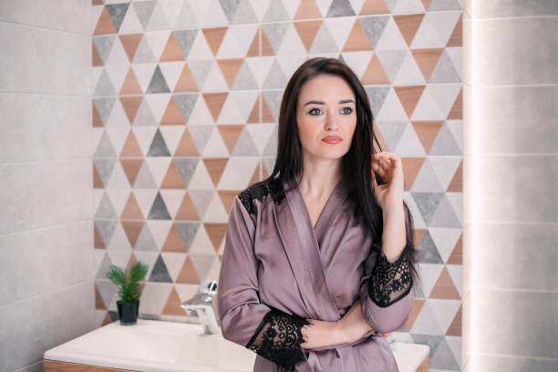 istock Woman in the bathroom 1302968010