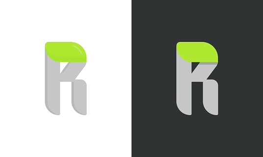 Herbal R Letter R Letter Ecology Logo Vector Font For Bio Posters Spa Emblem Vegan ...