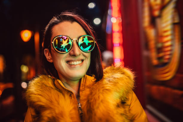 istock Woman and neon light 1302970458