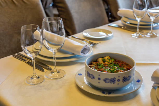 istock Meat dish on the restaurant table 1302971895