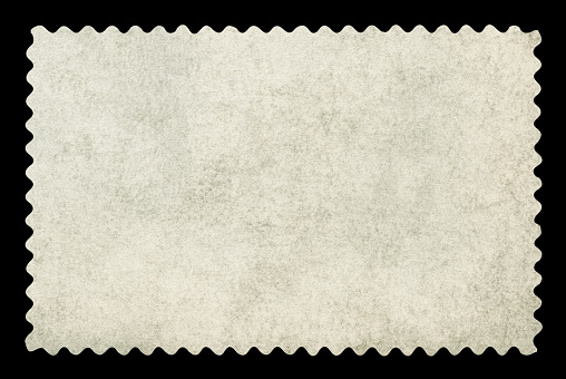Blank Postage Stamp - istolated on black