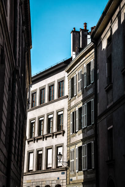 istock Apartment Building Architecture In Geneva, Switzerland 1302984098