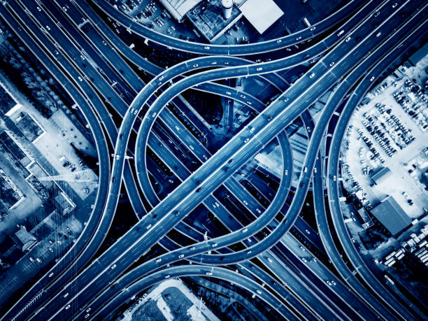 istock Aerial view highway junction 1302990004