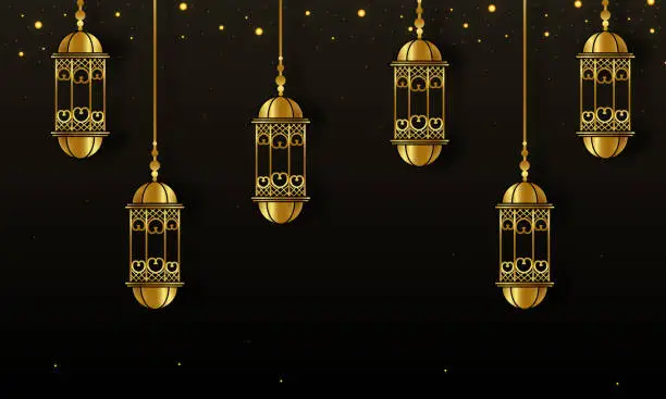 Vector illustration of hanging lamps,hanging chandeliers stock illustation