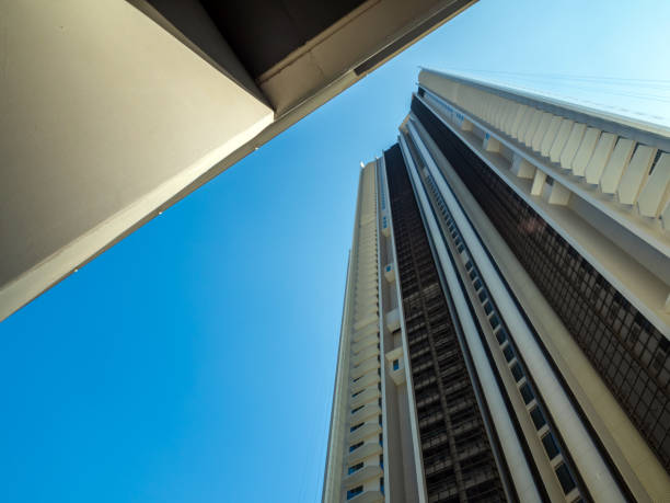 istock Low Vantage Point to the high rise building 1302990576