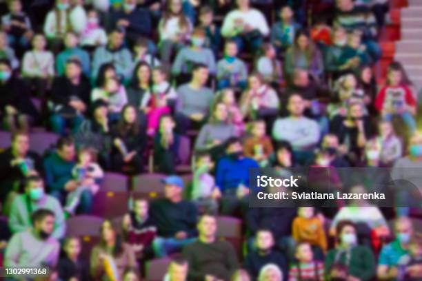 Spectator In Crowd A Blurred Crowd Of Spectators In A Stadium At A Sporting Event Stock ...
