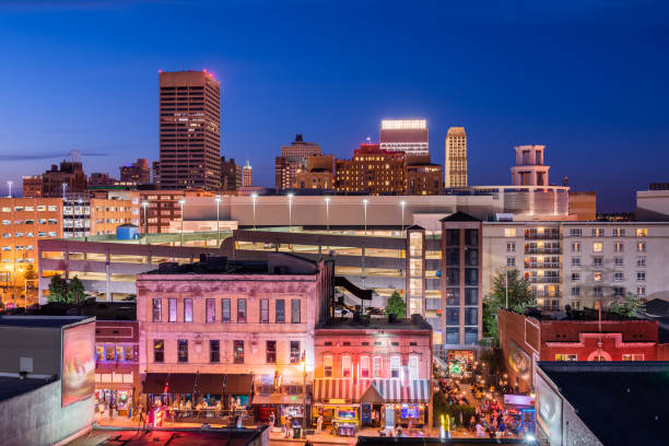 memphis, tennessee, ee.uu. skyline - memphis tennessee tennessee skyline history fotografías e imágenes de stock