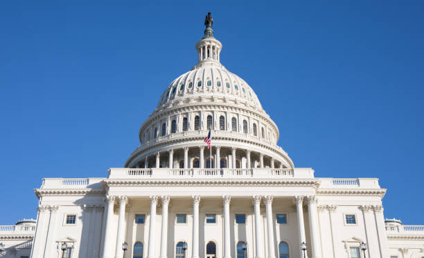 istock The Capitol Building in Washington, D.C. with bright blue sky. 1302999611