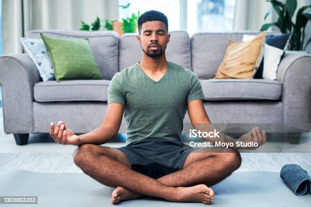 My Presence Is My Power Stock Photo - Download Image Now - Meditating, Zen-like, Men