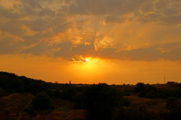 istock Sunset over the city. 1303008500