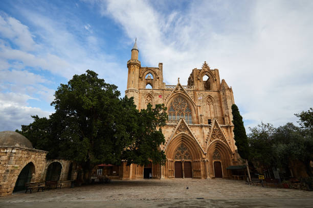 Lala Mustafa Pasha Mosque, the former Cathedral of Saint Nicholas and later as the Saint Sophia - the largest medieval building in Famagusta, Cyprus, Tukish part