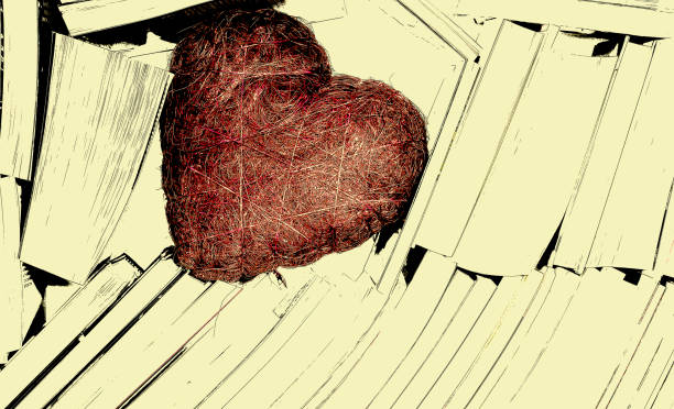 愛の本の中の赤い心 - pendulum photography color image nobody ストックフォトと画像