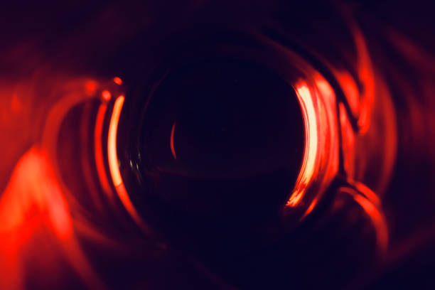 istock Blurry round shape red lights unique photo 1303014535