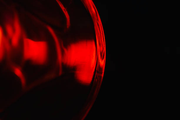 istock Reddish curvy glass pattern background stock photo 1303014842