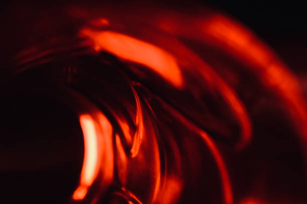 istock Illuminated glowing blurry red lights unique photo 1303015396