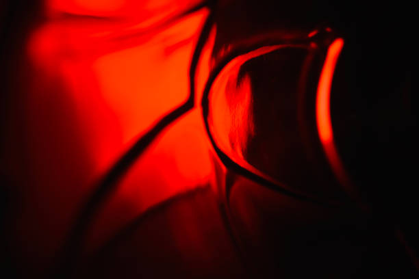 istock Reddish blurry glowing lights unique stock photo 1303015743