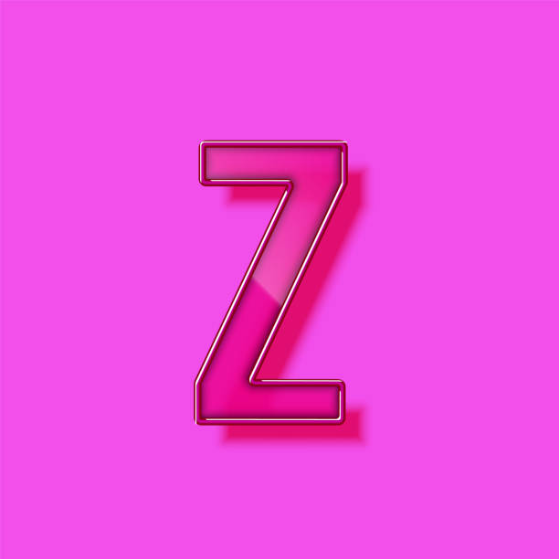istock Glass and neon violet realistic font character, vector illustration 1303016881