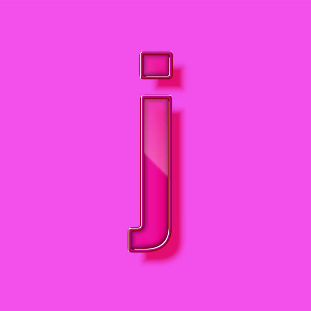 istock Glass and neon violet realistic font character, vector illustration 1303017102